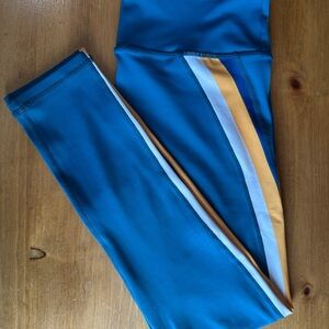 ZYIA  Blue and Gold Janis Light n Tight Leggings